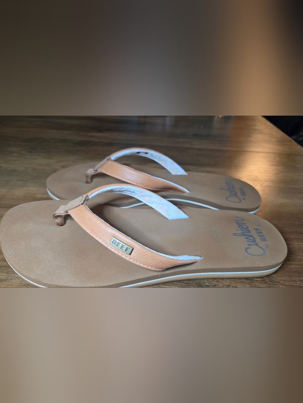 REEF Cushions Sands Tan Flip Flops - Womens 9